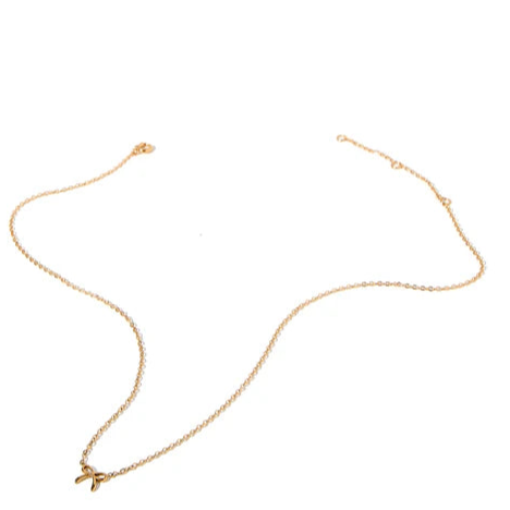 Linny Co | Sadie Bow Necklace in Gold