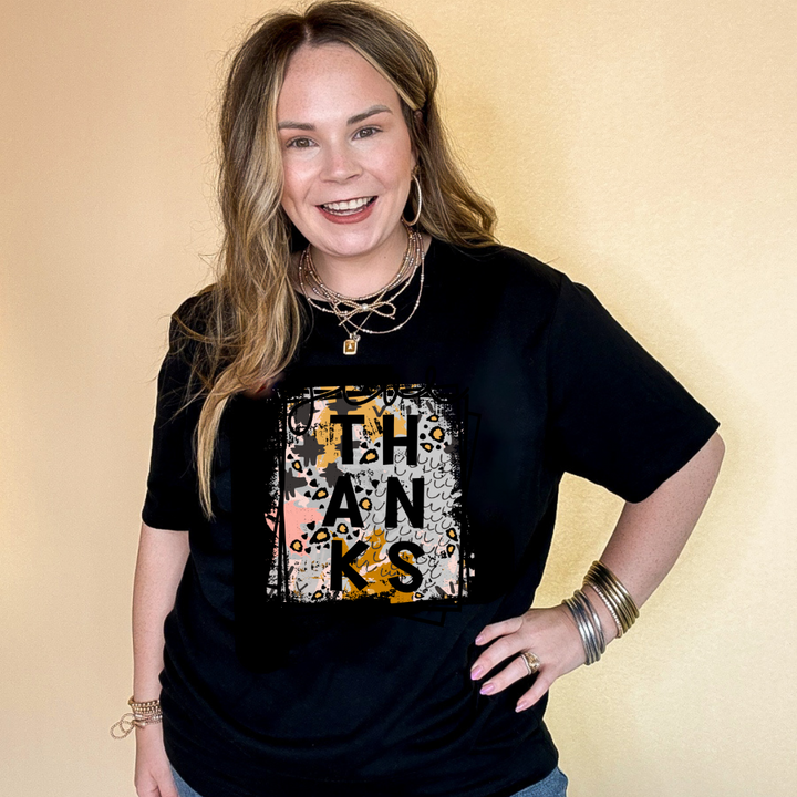Online Exclusive | Give Thanks Abstract Animal Print Graphic Tee in Multiple Color Options