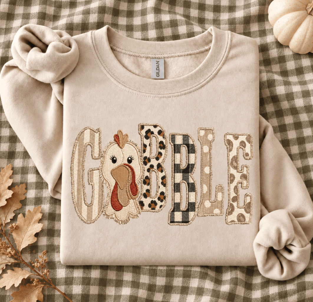Made to Order | Gobble Turkey Graphic Sweatshirt in Sand
