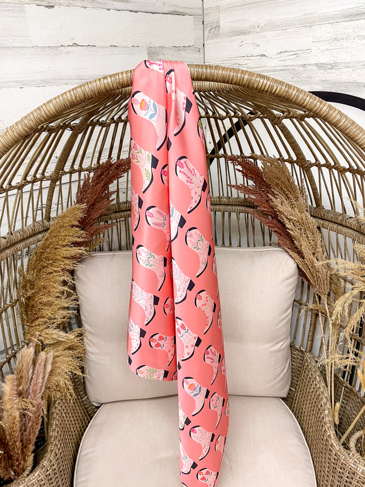 Boot Scootin Floral Wild Rag in Pink