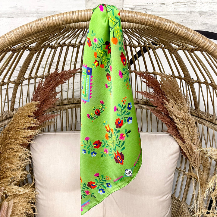 Fringe Scarves | Fiesta Shorty Wild Rag in Neon Green