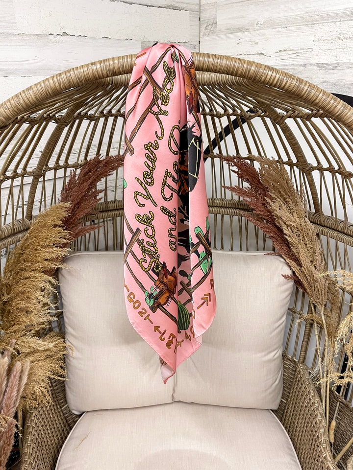 Fringe Scarves | Stick Your Neck Out and Tie One On Shorty Wild Rag in Pink