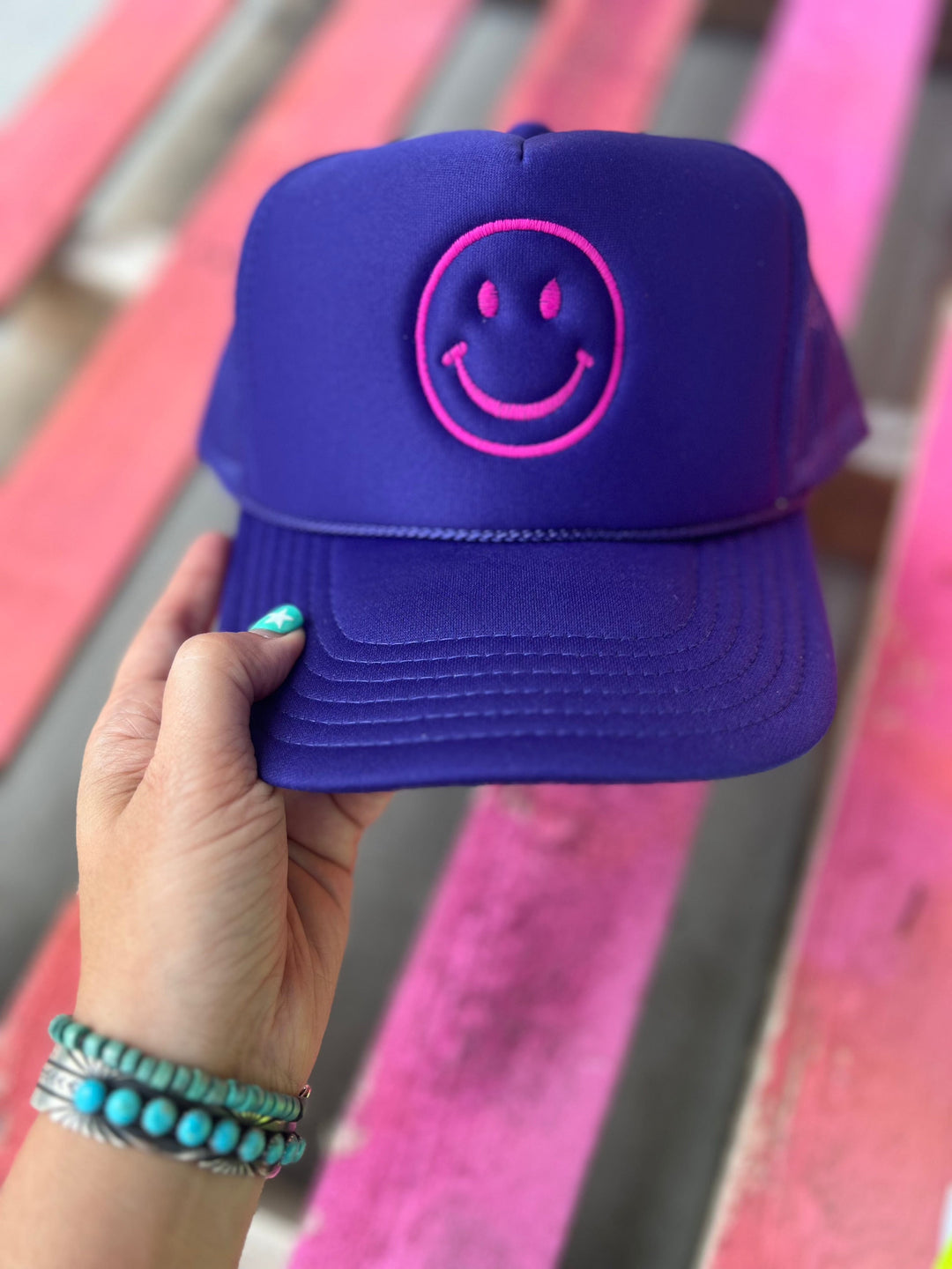 Made to Order | Happy Face Trucker Hat in Multiple Color Options