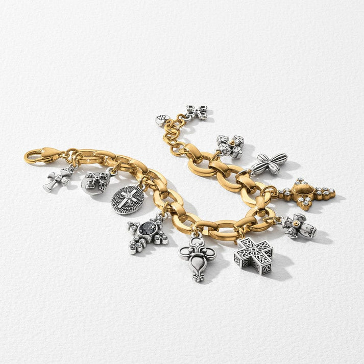Brighton | Heavenly Cross Charm Bracelet in Two Tone
