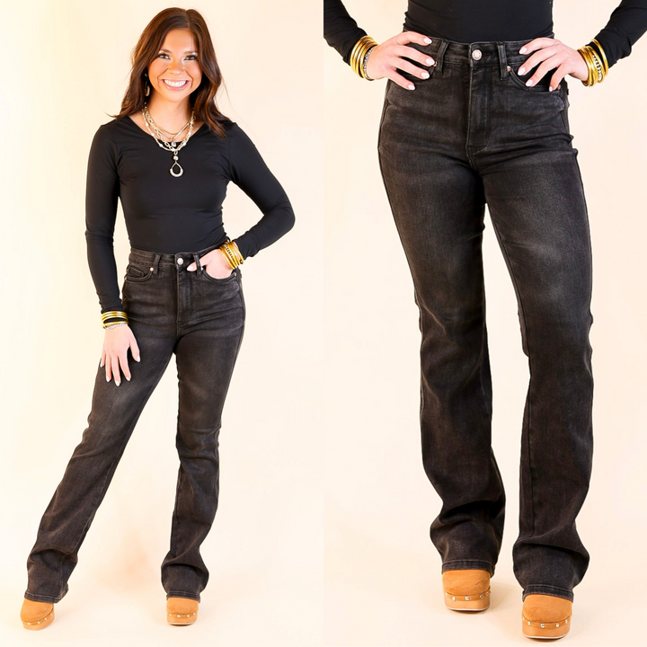 Judy Blue | Classic Style Tummy Control Bootcut Jean in Black