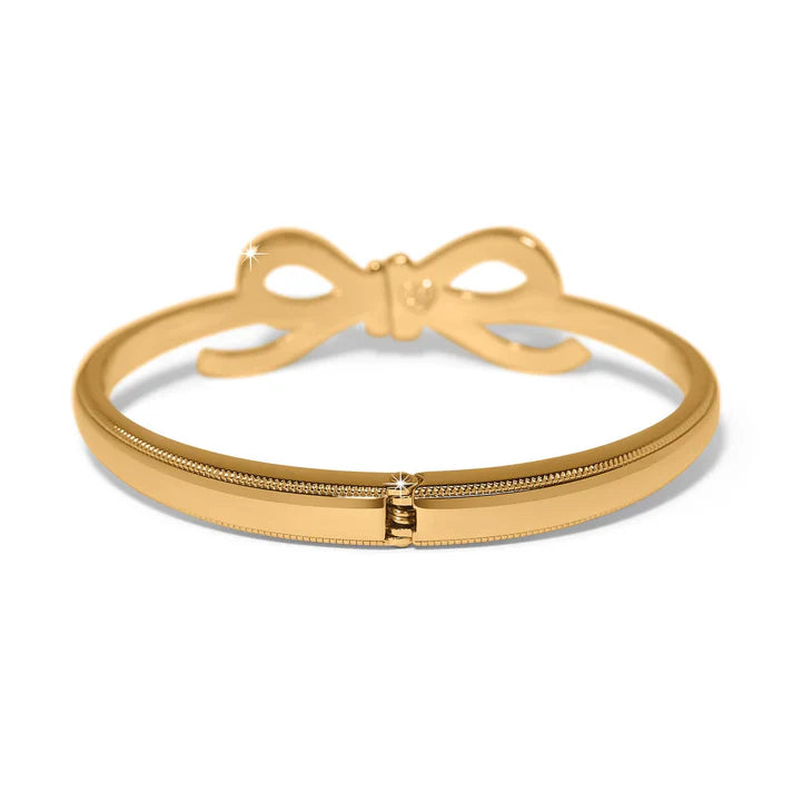 Brighton | Illumina Bow Hinged Bangle Bracelet in Gold