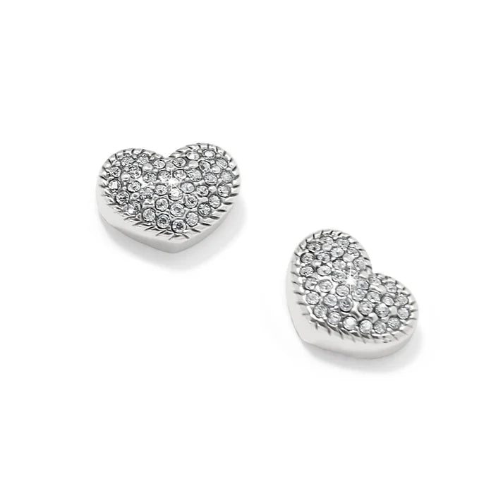 Brighton | Illumina Celeste Heart Post Earrings in Silver