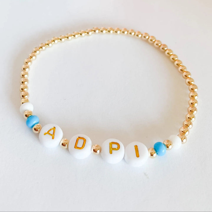 Beaded Blondes | A D Pi Color Sorority Bracelet - Giddy Up Glamour Boutique