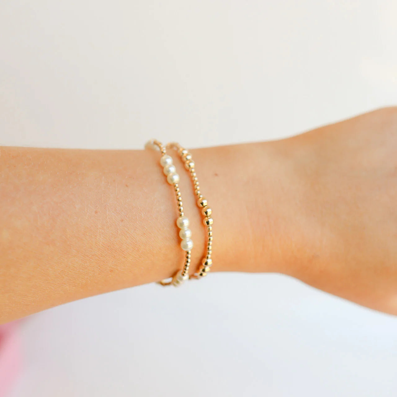 Beaded Blondes | ILY Pearl Bracelet in Gold - Giddy Up Glamour Boutique