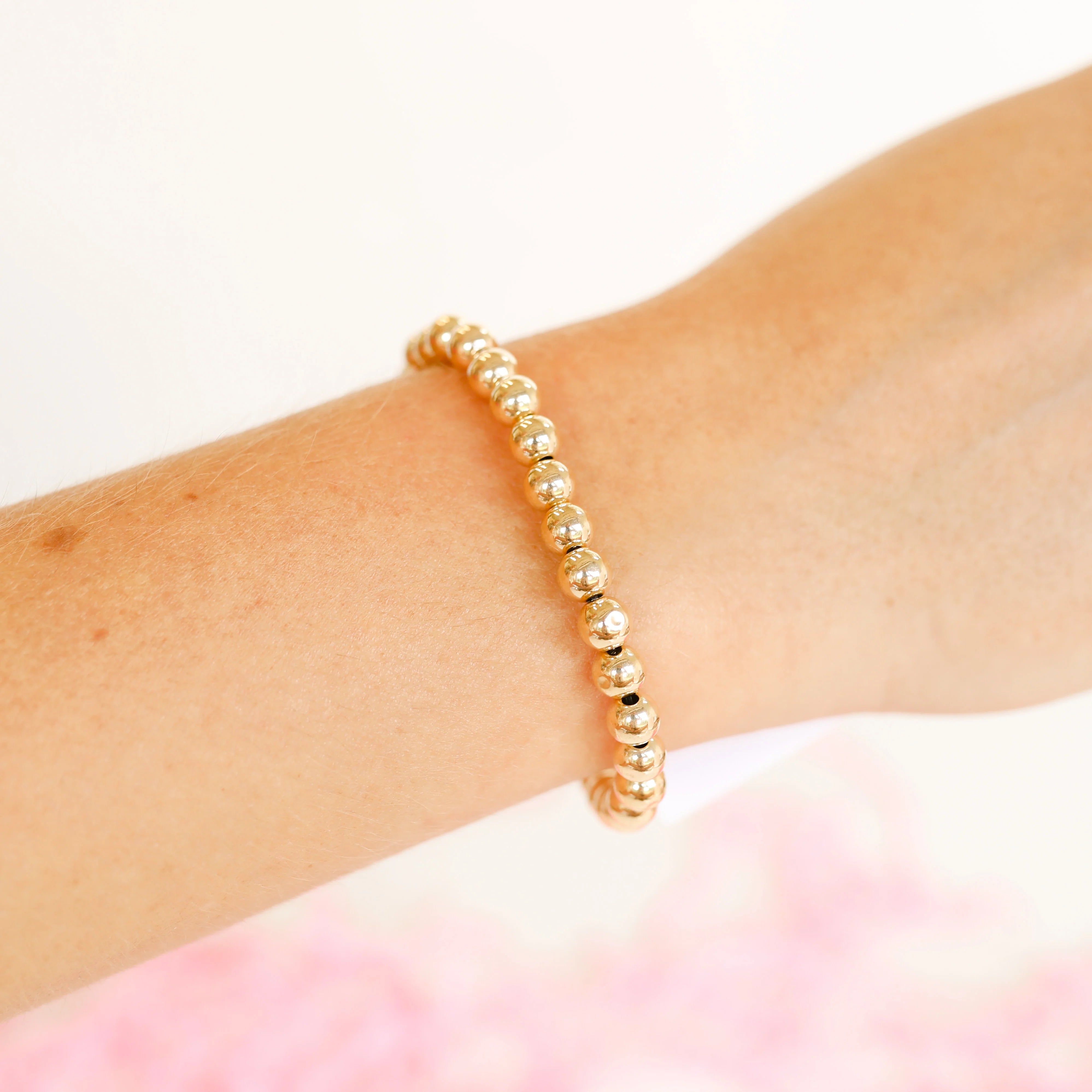 Beaded Blondes | 6MM Gold Beaded Bracelet - Giddy Up Glamour Boutique