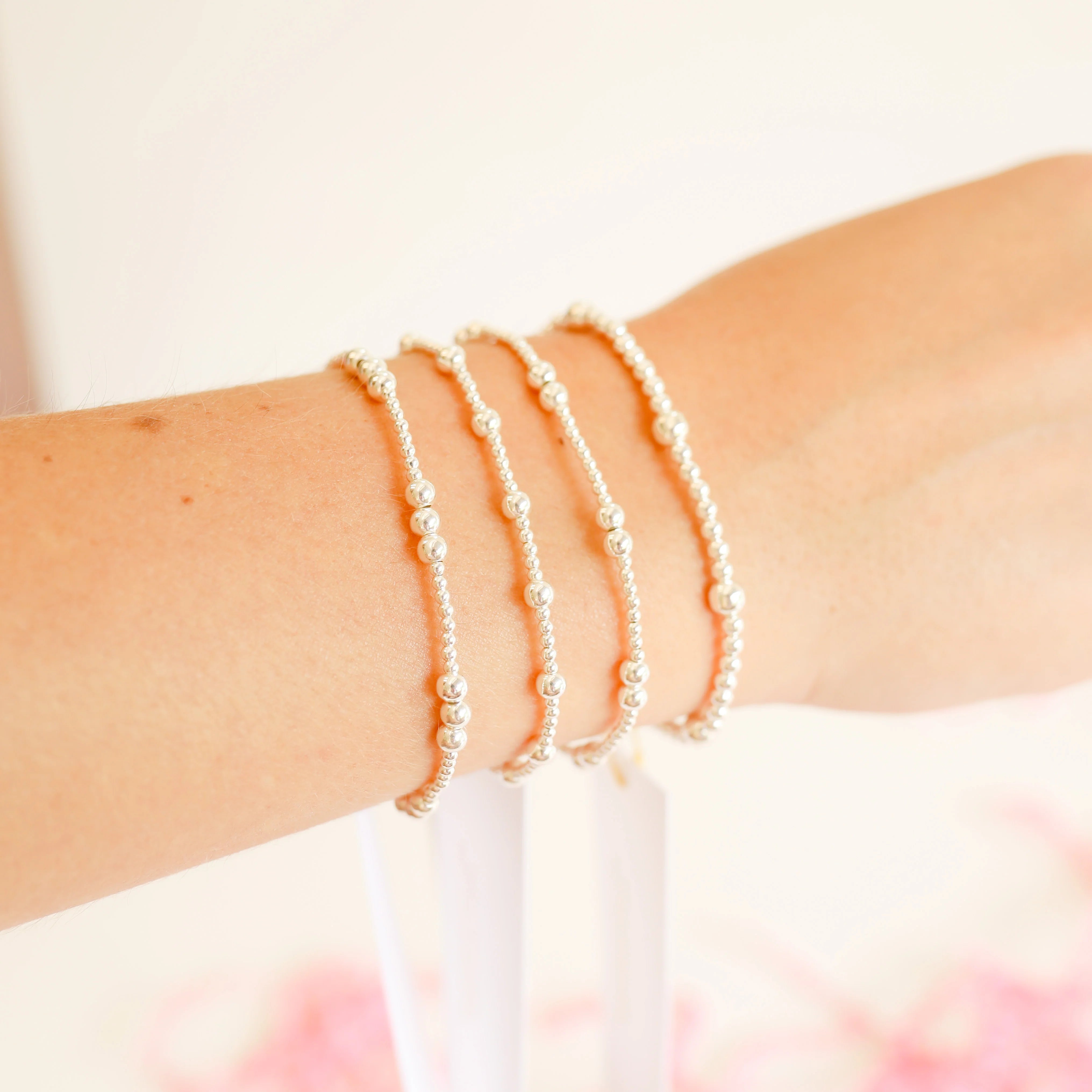 Beaded Blondes | Leah Bracelet in Silver - Giddy Up Glamour Boutique