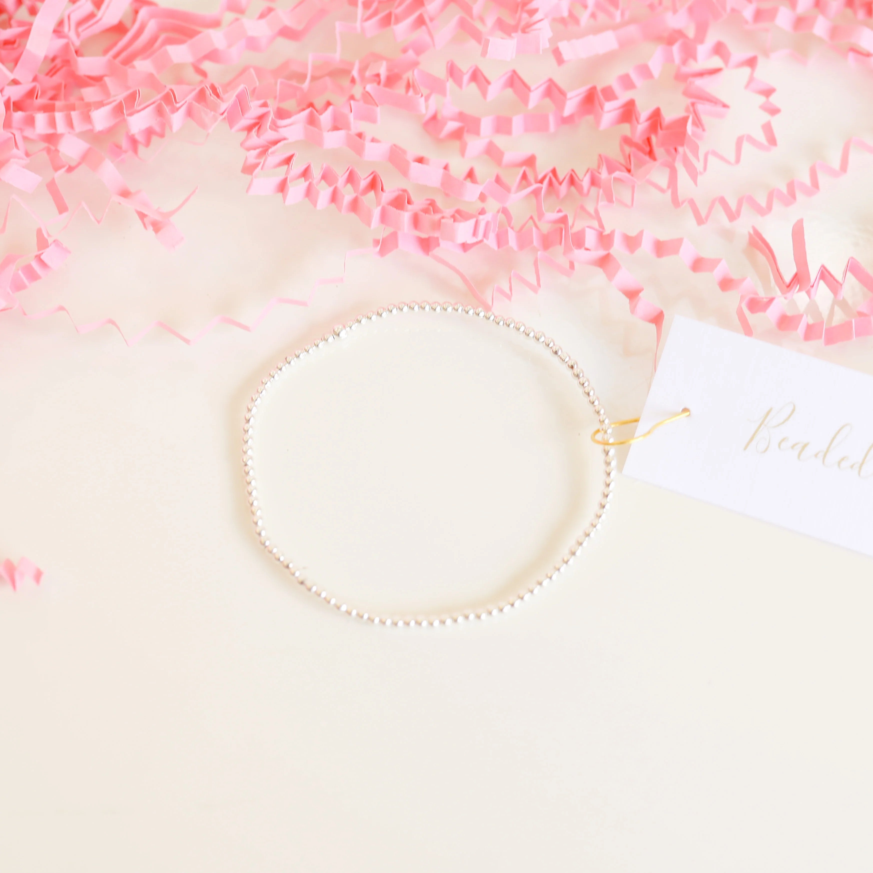 Beaded Blondes | 2MM Silver Beaded Bracelet - Giddy Up Glamour Boutique