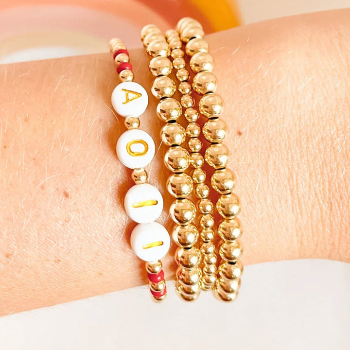 Beaded Blondes | A O II Color Sorority Bracelet - Giddy Up Glamour Boutique
