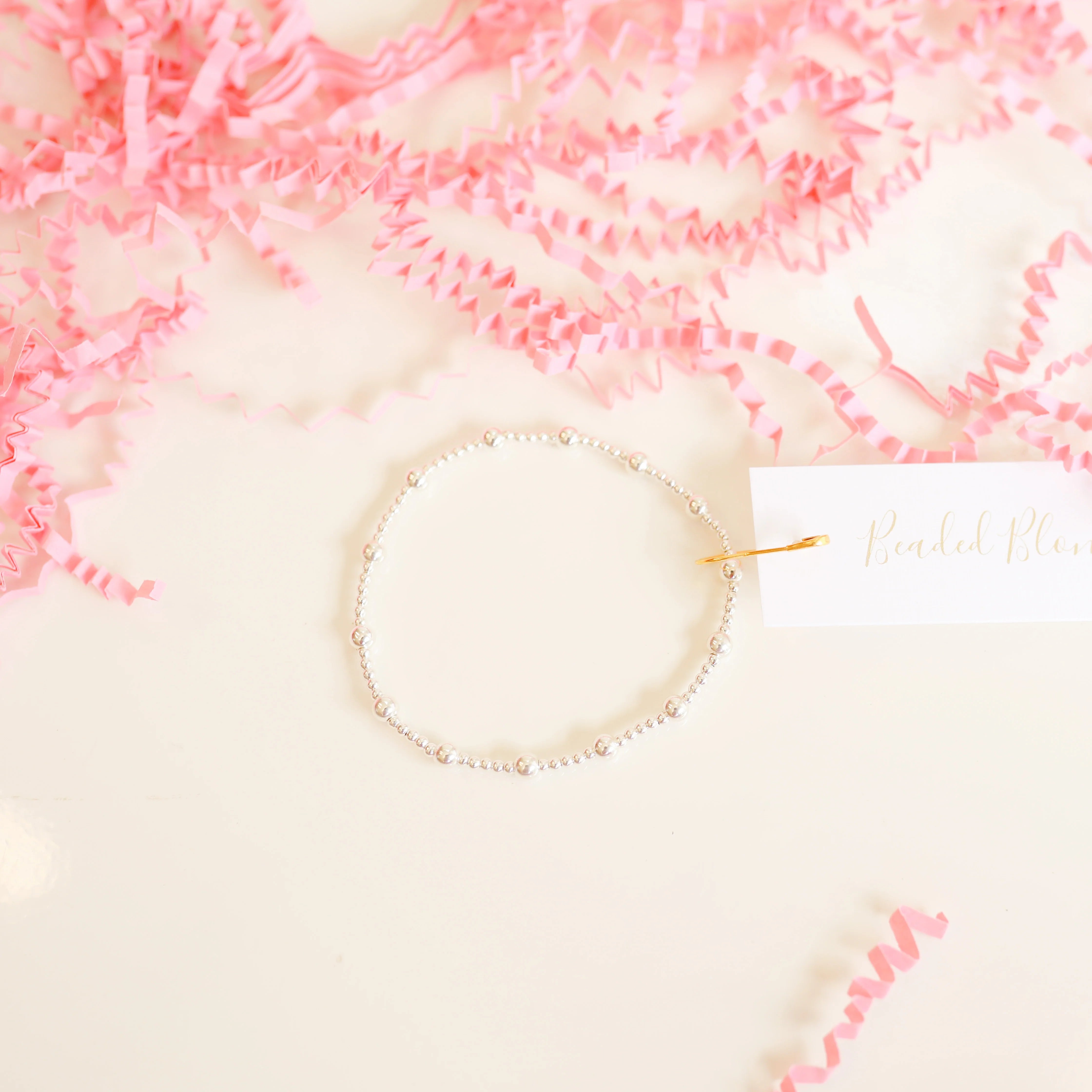 Beaded Blondes | June Bracelet in Silver - Giddy Up Glamour Boutique