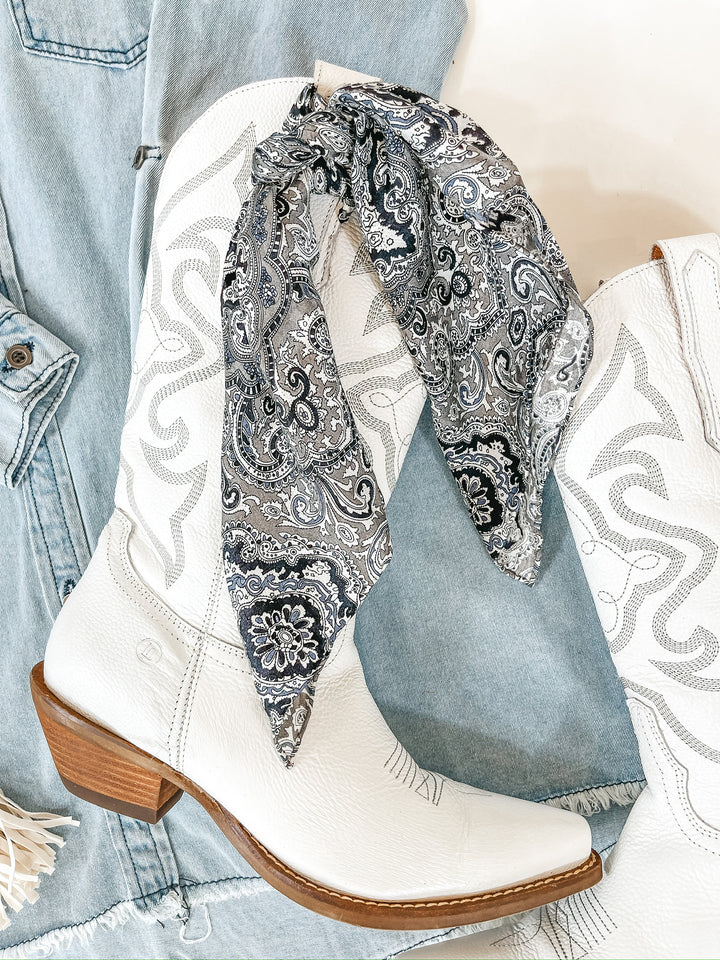 Online Exclusive | Dingo | Out West Leather Cowboy Boots in White Smooth **PREORDER - Giddy Up Glamour Boutique