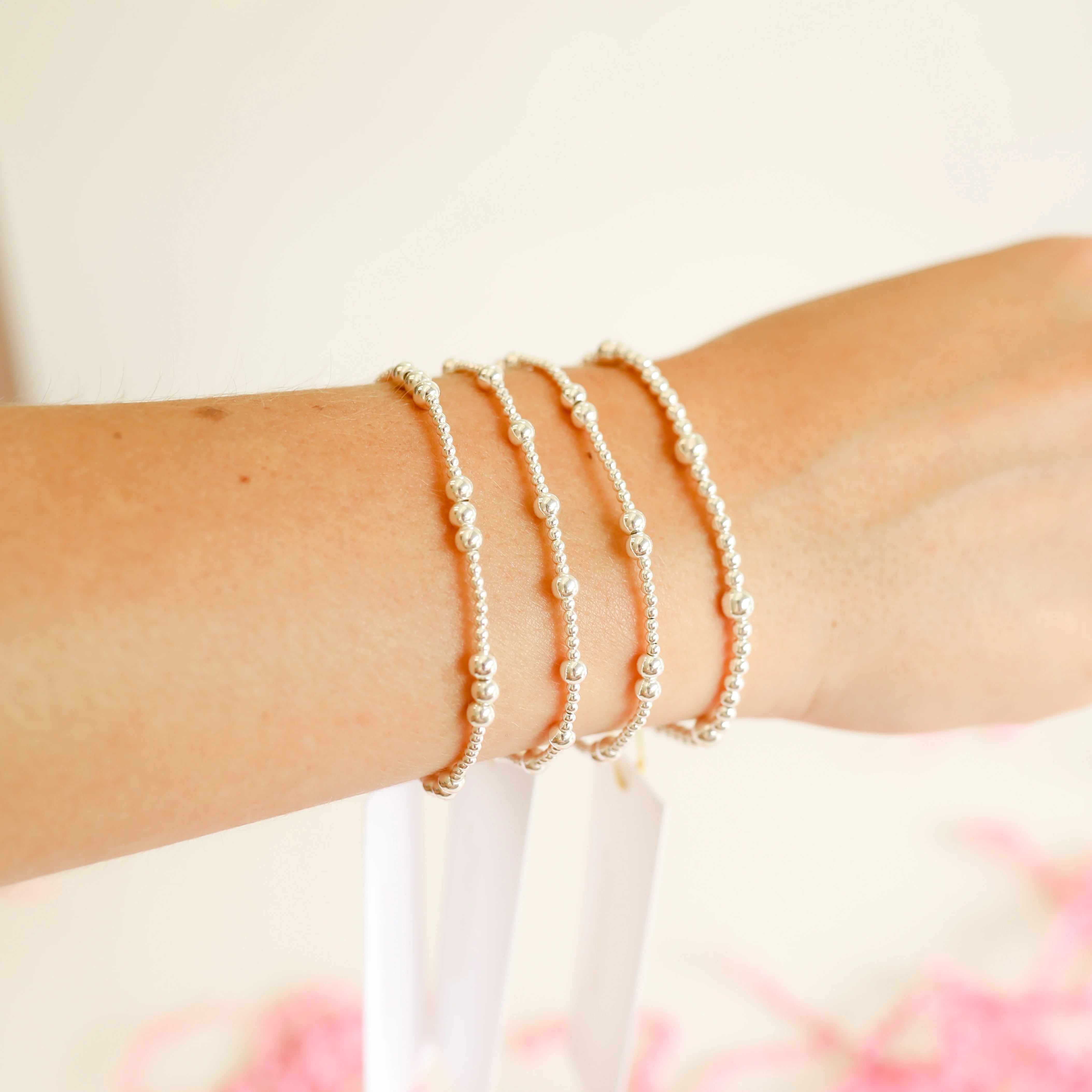 Beaded Blondes | ILY Silver Bracelet - Giddy Up Glamour Boutique