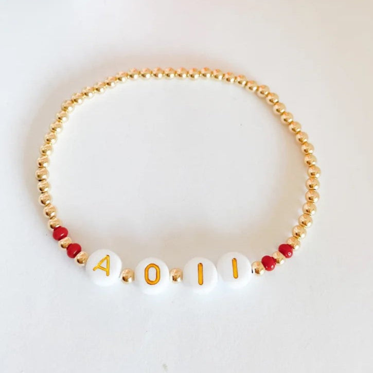 Beaded Blondes | A O II Color Sorority Bracelet - Giddy Up Glamour Boutique