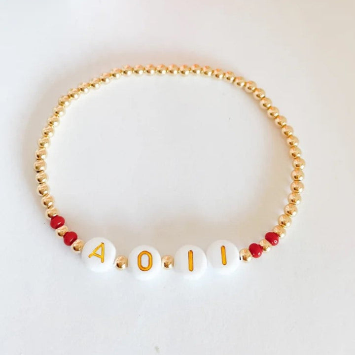 Beaded Blondes | A O II Color Sorority Bracelet - Giddy Up Glamour Boutique
