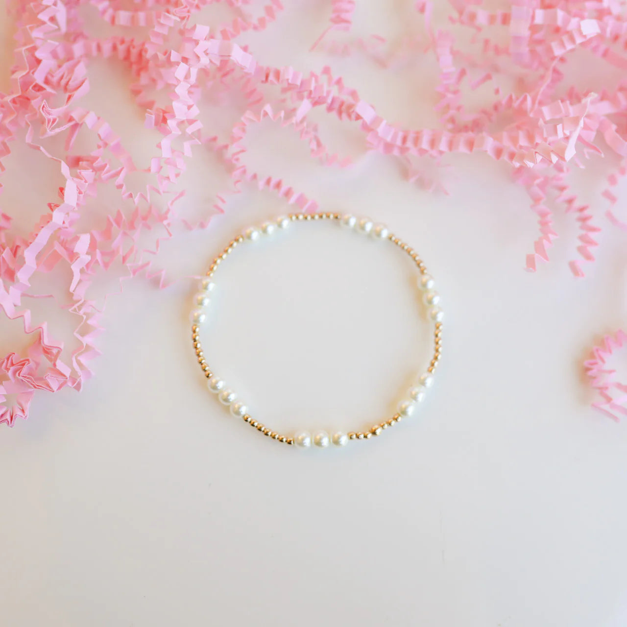 Beaded Blondes | ILY Pearl Bracelet in Gold - Giddy Up Glamour Boutique