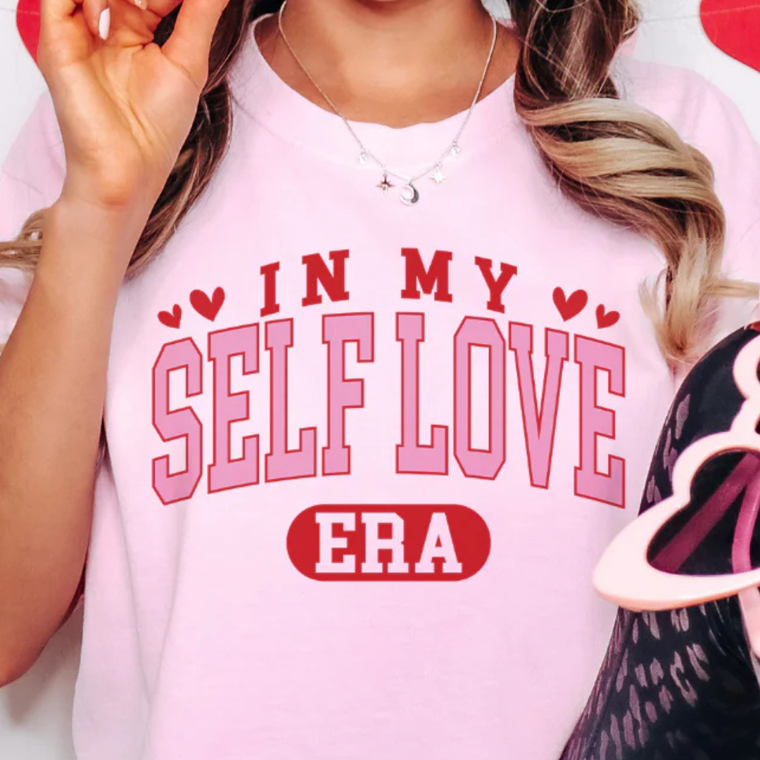 Online Exclusive | In My Self Love Era Graphic Tee in Pink