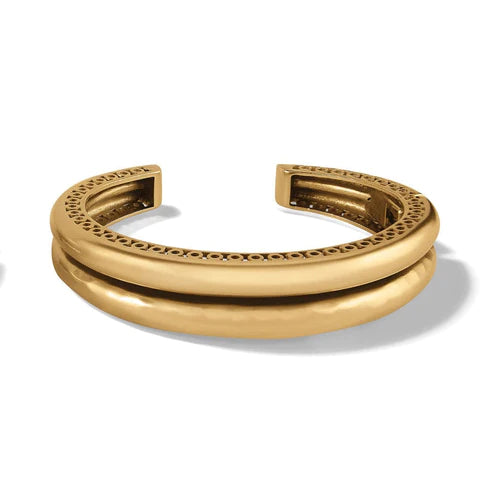 Brighton | Inner Circle Double Hinged Bangle Bracelet in Gold Tone - Giddy Up Glamour Boutique