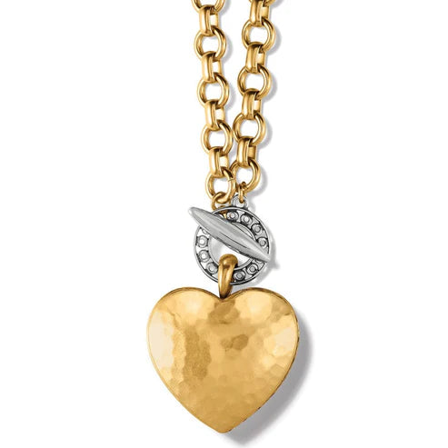 Brighton | Inner Circle Heart Toggle Necklace in Two Tone