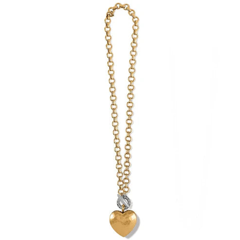 Brighton | Inner Circle Heart Toggle Necklace in Two Tone