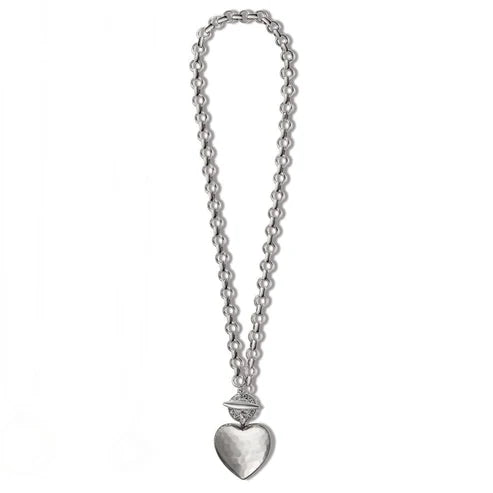 Brighton | Inner Circle Heart Toggle Necklace in Silver