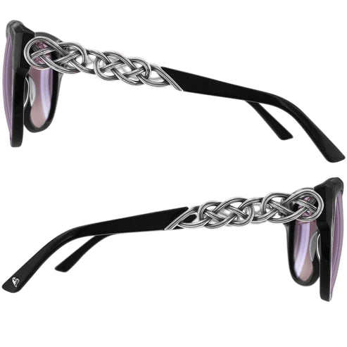 Brighton | Interlok Braid Sunglasses in Black - Giddy Up Glamour Boutique