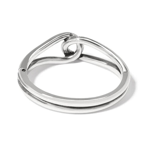 Brighton | Interlok Curve Hinged Bangle in Silver