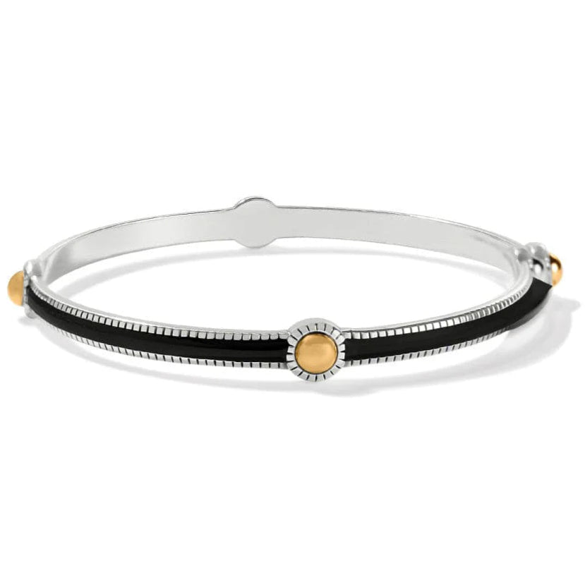 Brighton | Interlok Noir Slim Bangle