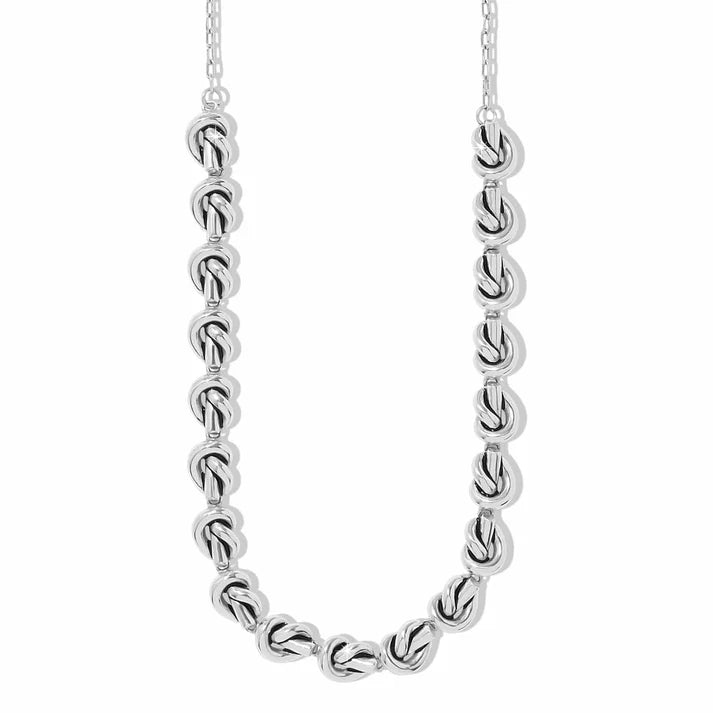 Brighton | Interlok Single Knot Statement Collar Necklace in Silver