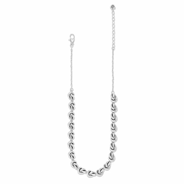 Brighton | Interlok Single Knot Statement Collar Necklace in Silver