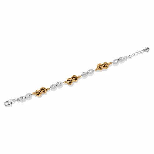 Brighton | Interlok Single Knot Drops Bracelet in Two Tone