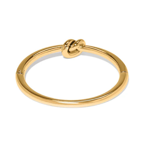 Brighton | Interlock Single Knot Hinged Bangle in Gold Tone
