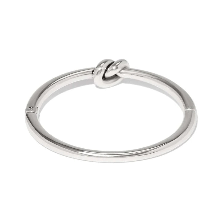Brighton | Interlok Single Knot Hinged Bangle in Silver