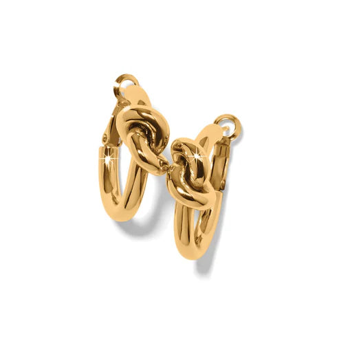 Brighton | Interlok Single Knot Hoop Earrings in Gold
