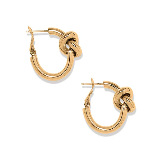 Brighton | Interlok Single Knot Hoop Earrings in Gold