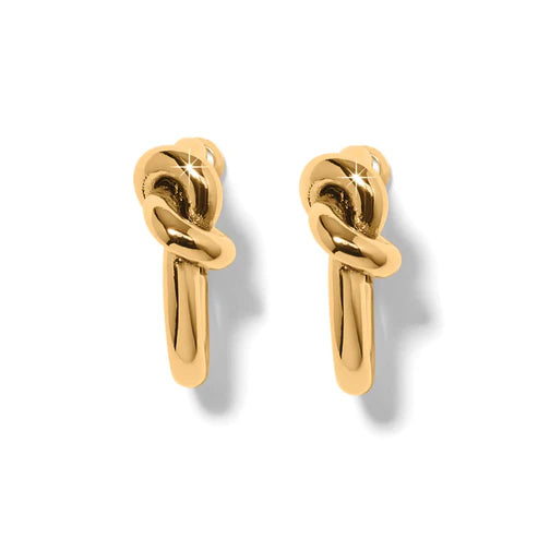 Brighton | Interlok Single Knot Hoop Earrings in Gold