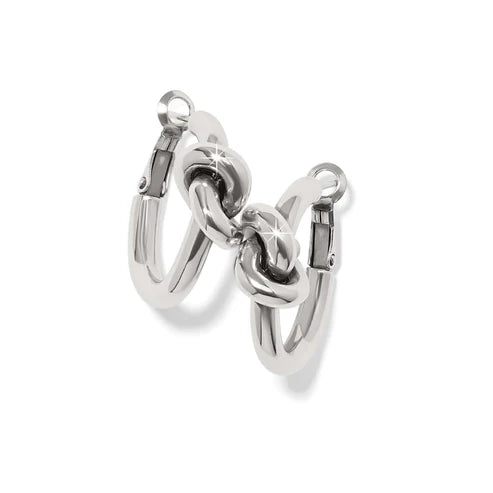 Brighton | Interlok Single Knot Hoop Earrings in Silver