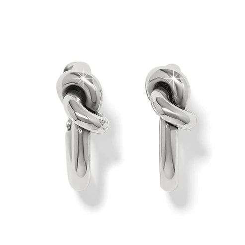 Brighton | Interlok Single Knot Hoop Earrings in Silver