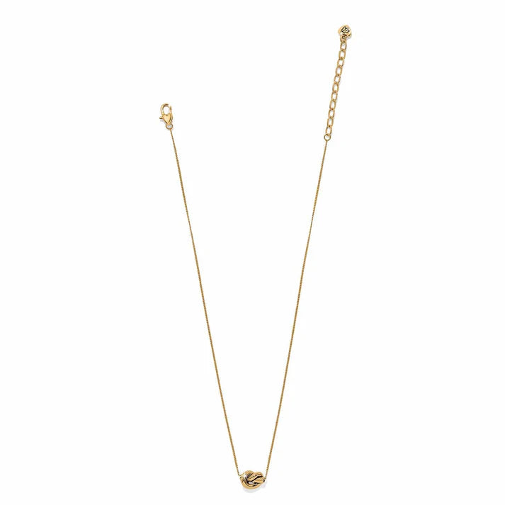 Brighton | Interlok Single Knot Mini Necklace In Gold Tone