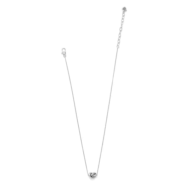 Brighton | Interlok Single Knot Mini Necklace In Silver Tone