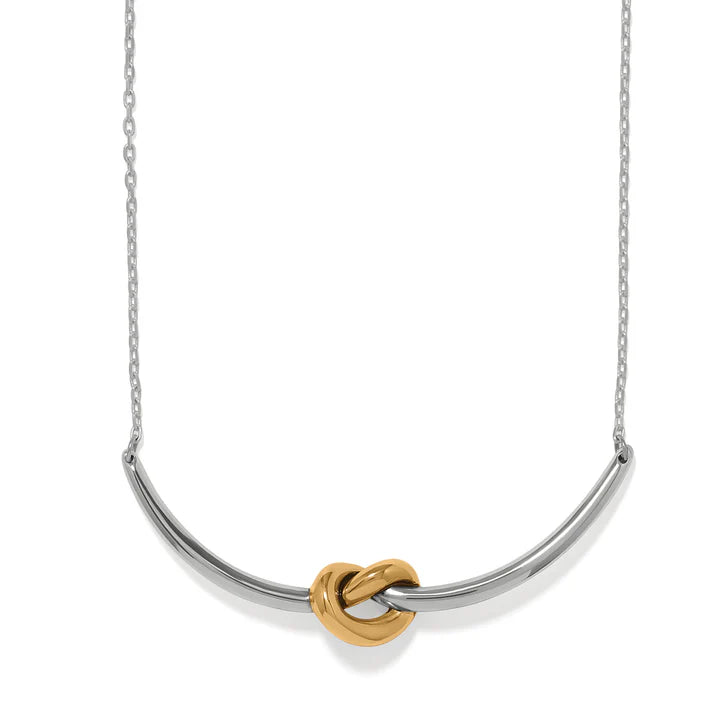 Brighton | Interlok Single Knot Two Tone Necklace in Gold and Silver