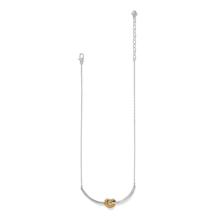 Brighton | Interlok Single Knot Two Tone Necklace in Gold and Silver