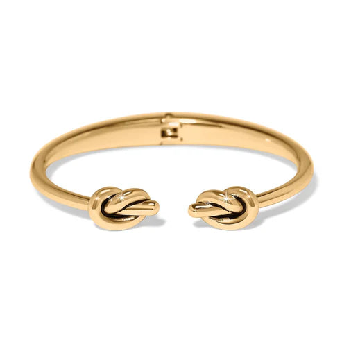 Brighton | Interlok Single Knot Open Hinge Bangle Bracelet in Gold