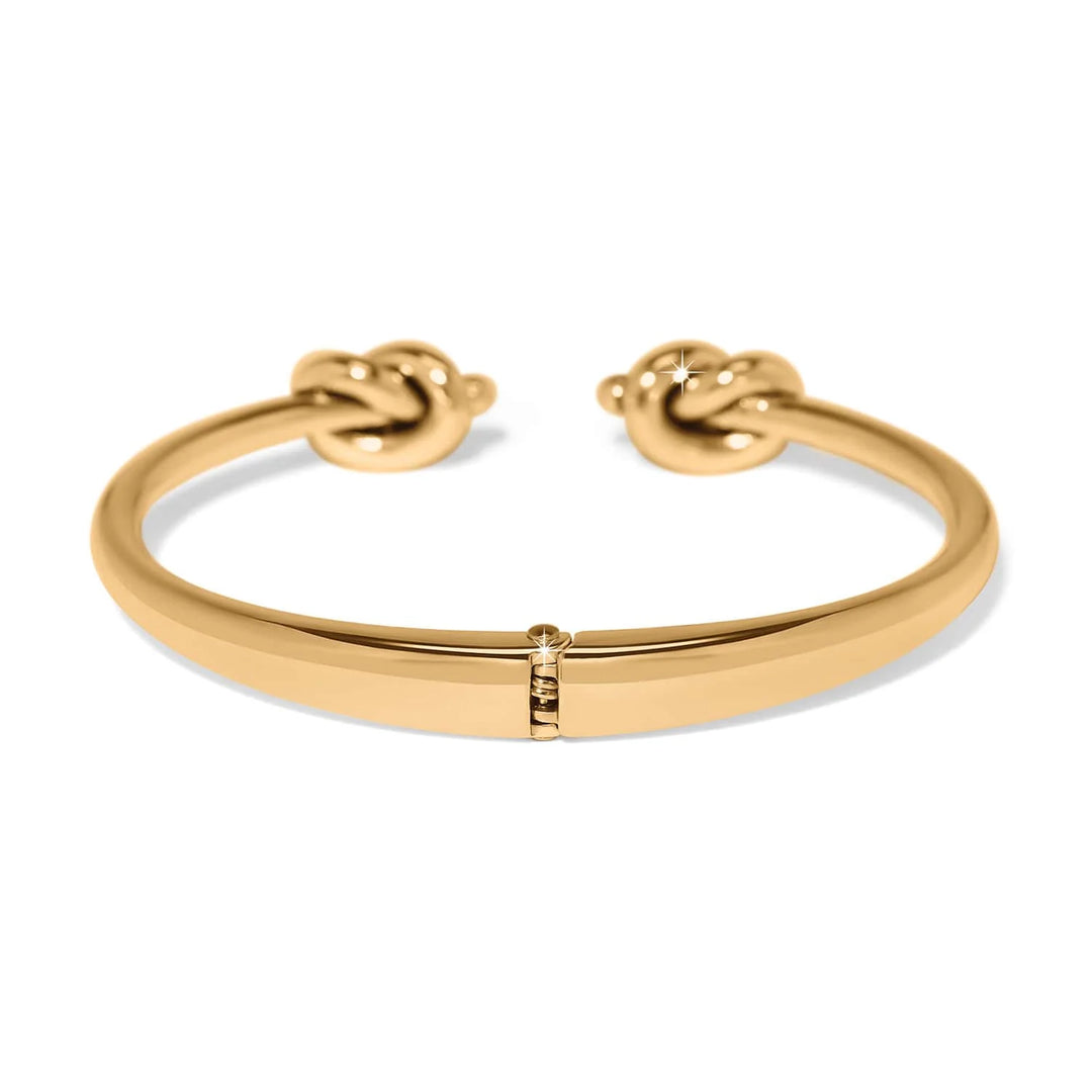 Brighton | Interlok Single Knot Open Hinge Bangle Bracelet in Gold
