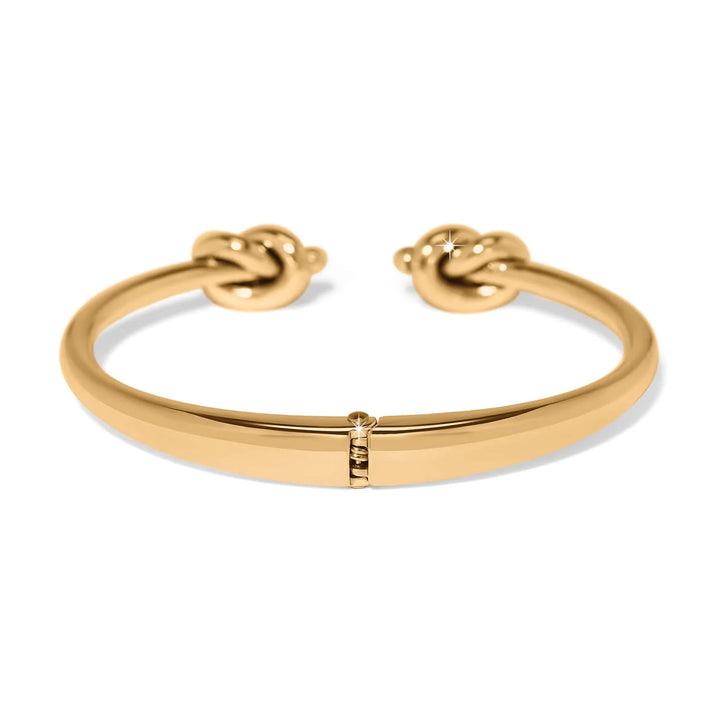 Brighton | Interlok Single Knot Open Hinge Bangle Bracelet in Gold