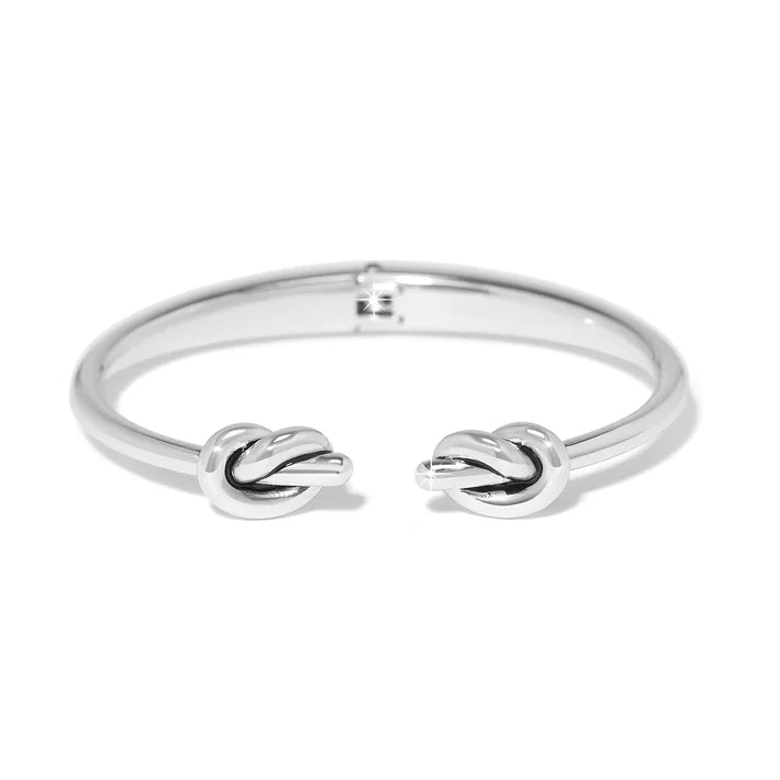 Brighton | Interlok Single Knot Open Hinge Bangle Bracelet in Silver