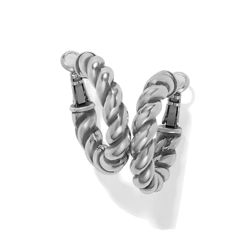Brighton | Interlok Twist Medium Hoop Earring - Giddy Up Glamour Boutique